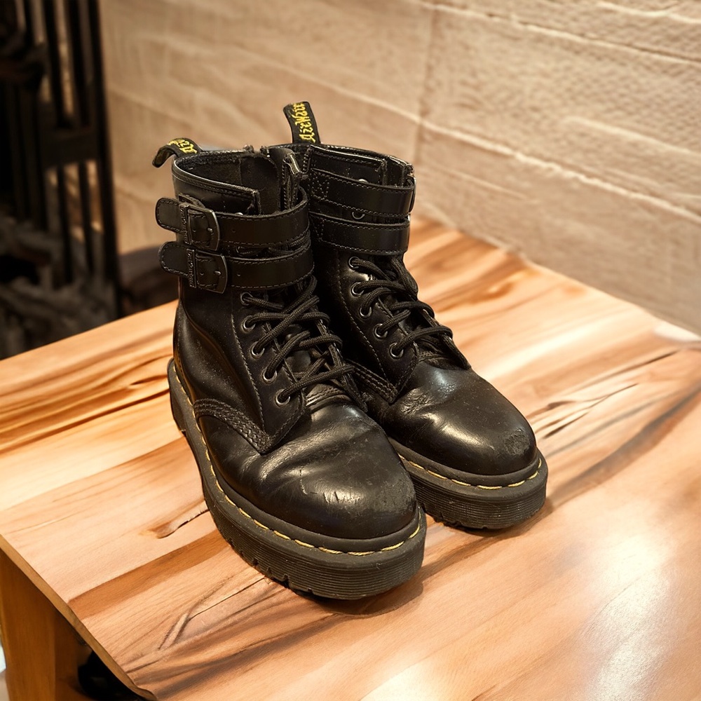 Womens Dr. Martens 1460 8-Eye Bex Buckle Boot - Black